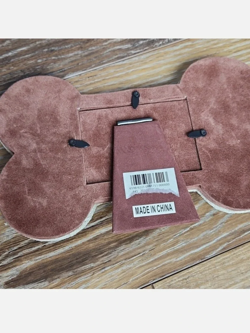 NWOT Spoiled Dog Bone Photo Frame Tan Brown Soft